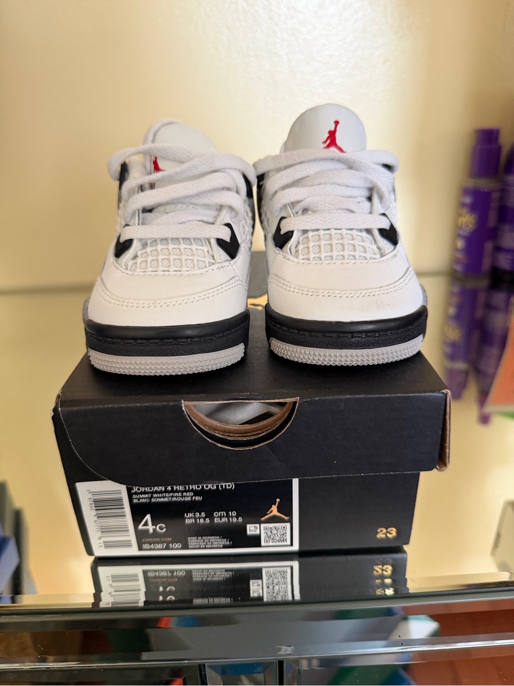 Jordan Kids' Sneakers - White, Black & Red
